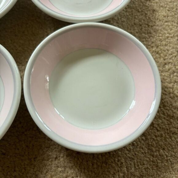 4 Jackson China 4 3/4” Pink Rimmed Bowls - Picture 5 of 8